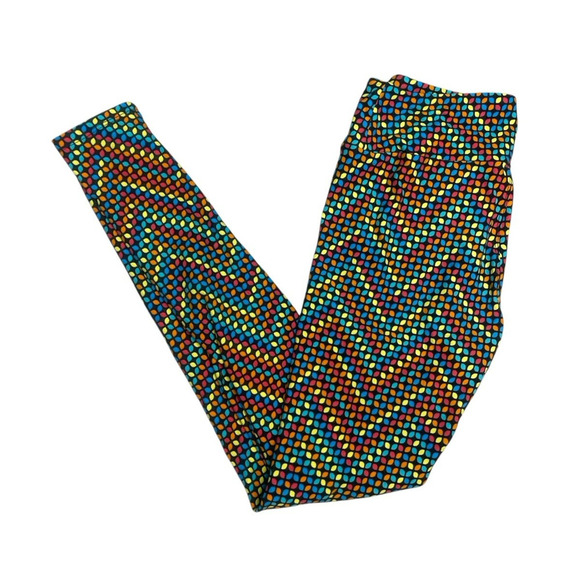 LuLaRoe Multicolor Leggings Women Size OS Casual Loungewear Fun Pattern Soft - Picture 1 of 8